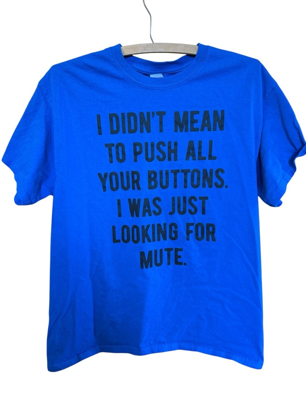 100% Cotton Graphic Crewneck T‑Shirt - Royal Blue